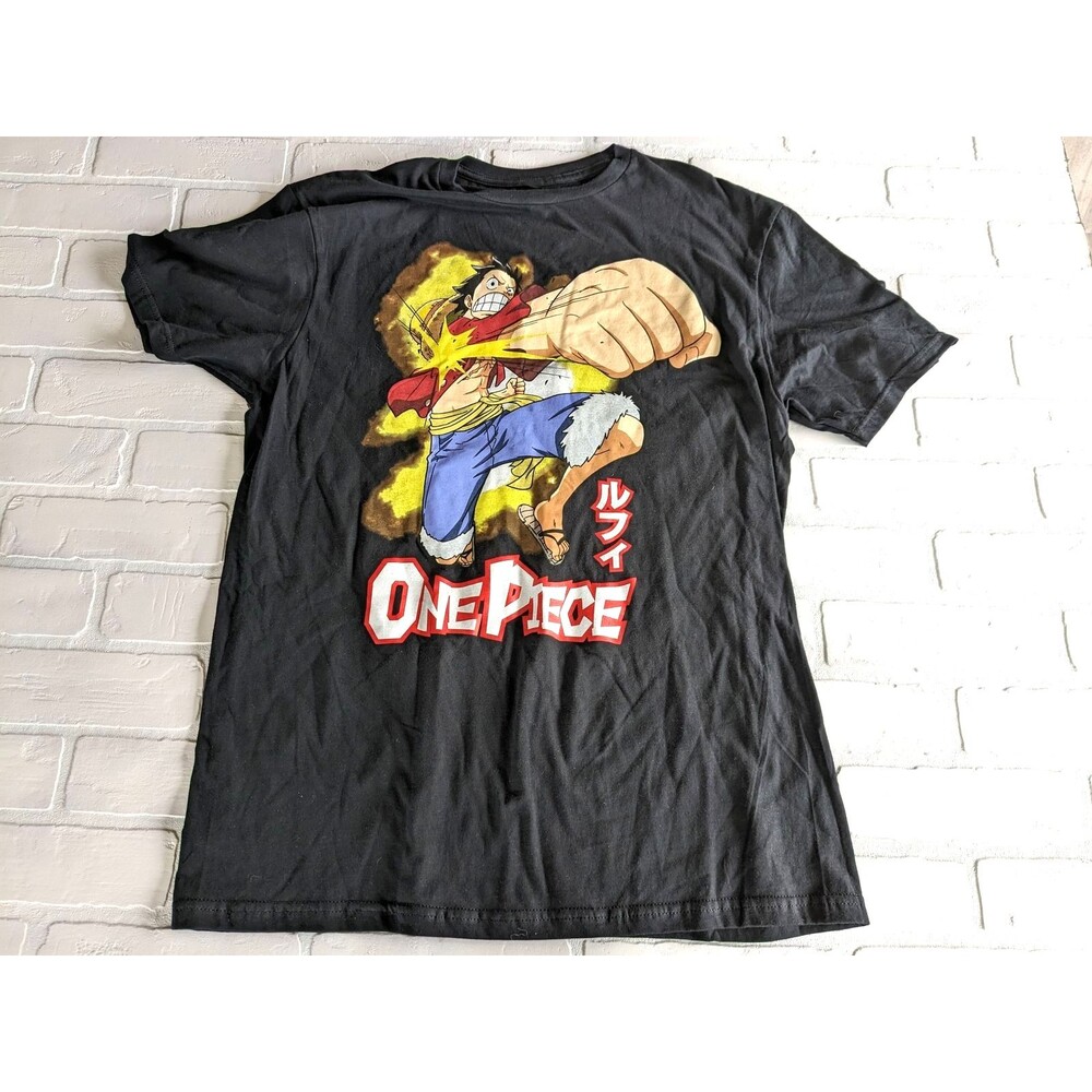 Ace One Piece Anime Manga Large Men's Black T-shirt NEW Graphic Tee Shirt